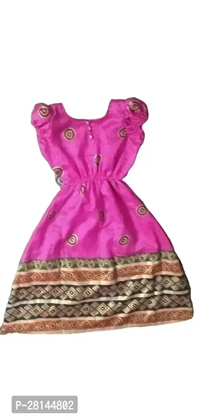 Stylish Pink Cotton Frocks Dresses For Girls