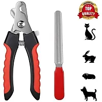 Fondle Flea Comb and Nail Cutter for Dogs and Cats, Remove Fleas from Hair, Tangles and Matting, Flexible Coated Bristle Tips Small to Large Breeds Dog - Grooming Combo-thumb1