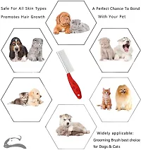 Dog Cat Grooming Comb, One Sided Stainless Steel Round Teeth Pin Pet Combs for Grooming Small Large Dogs Cats, Color May Vary-thumb2