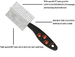 6 in 1 Dog Grooming Kit Bath Brush| | Toothbrush | Double Side Comb | Nail Cutter Small | Nail Filler | Pet Self Cleaning Slicker Brush | Pet Spa Kit-thumb2