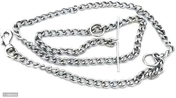 Fondle Light Weight Metal Long Chain for Small Dogs, Silver Chain with Hook 5ft