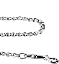 Fondle Light Weight Metal Long Chain for Small Dogs, Silver Chain with Hook 5ft-thumb2