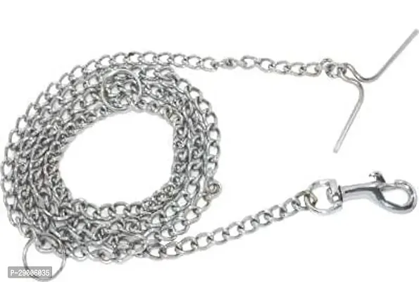 Fondle Dog Chain Metal Long Chain for Small Dogs, Cats Silver Chain with Hook 5 Feet