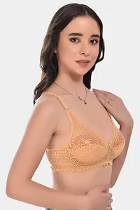 Lady Soft Non Padded Non Wired Every day Bling Bra-thumb3