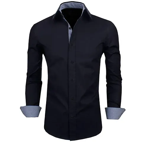 Trendy Cotton Solid Casual Full Sleeve Shirts