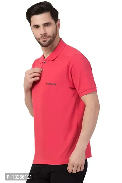 Corsair Men's Regular Fit Shoulder Down Design Collar Neck Ultra Cotton Half Sleeve Polo T Shirts Plus to 5XL-thumb3