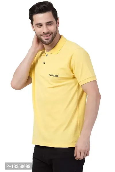 Corsair Men's Regular Fit Shoulder Down Design Collar Neck Ultra Cotton Half Sleeve Polo T Shirts Plus to 5XL-thumb3