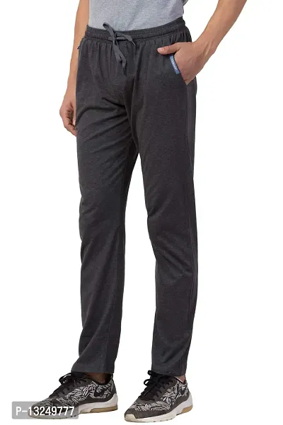 Corsair Men's Super Cotton Regular Fit Plain Track Pants with Pockets (Black, Grey, Navy)-thumb4