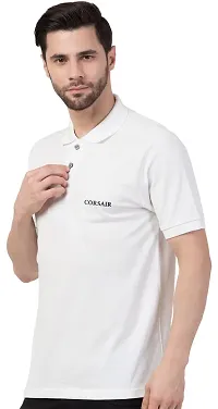 Corsair Men's Regular Fit Shoulder Down Design Collar Neck Ultra Cotton Half Sleeve Polo T Shirts Plus to 5XL-thumb3