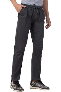 Corsair Men's Super Cotton Regular Fit Plain Track Pants with Pockets (Black, Grey, Navy)-thumb2