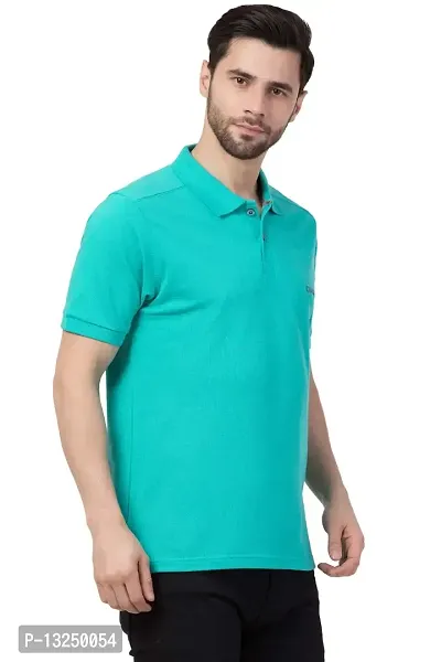 Corsair Men's Regular Fit Polo T-Shirt (HS1152U_Green_Medium)-thumb3