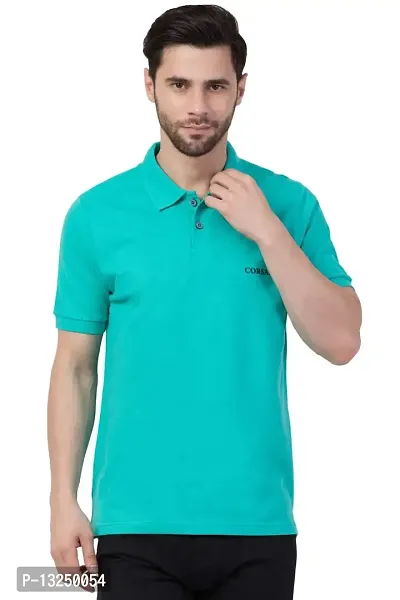 Corsair Men's Regular Fit Polo T-Shirt (HS1152U_Green_Medium)