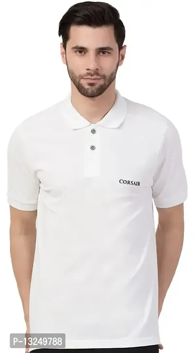 Corsair Men's Regular Fit Shoulder Down Design Collar Neck Ultra Cotton Half Sleeve Polo T Shirts Plus to 5XL