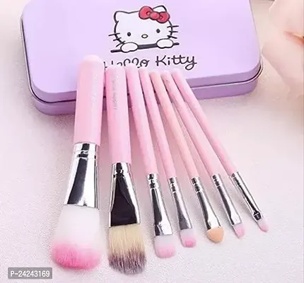 Pink Color Hello Kitty Makeup Brush Set 7 Pcs(Pink Color) 1Box-thumb0