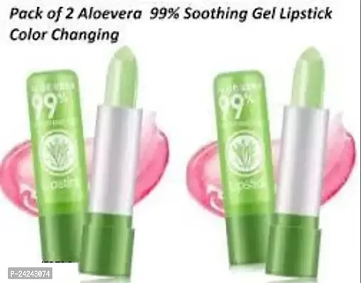 Aloe Vera Color Changing Lip Balm Natural Aloe Vera Lip Balm Moisturizing Lip Balm(Pack Of 2)-thumb0