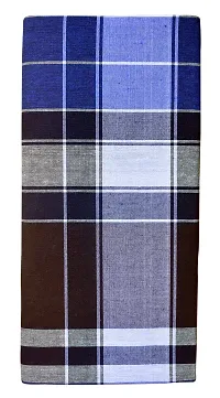 BlueMen Cotton Lungis for Men (2.00 meters,Multi-Coloured pack of 3)||Assorted Checks-thumb1