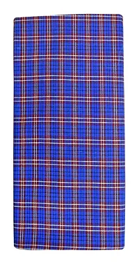 BlueMen Cotton Lungis for Men (2.00 meters,Multi-Coloured pack of 3)||Assorted Checks-thumb4