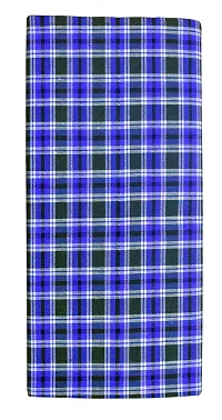 BlueMen Cotton Lungis for Men (2.00 meters,Multi-Coloured pack of 3)||Assorted Checks-thumb3