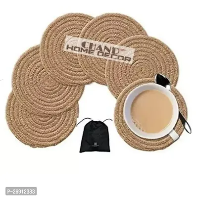 Home Decor Cotton Jute Coaster Pack Of 10 Braided mats 10cm Round Best