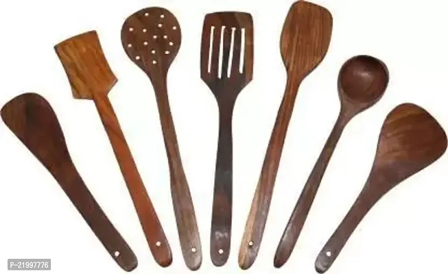 Premium Quality Wood Cooking Spoons Pack Of 7