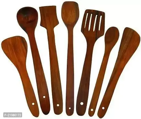 Premium Quality Wood Cooking Spoons Pack Of 7