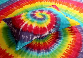 Hand Made Tie And Dye Pure Cotton Bedsheet-thumb1