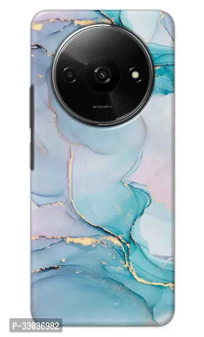 NDCOM For XIAOMI REDMI A3 2024 / POCO C61 Back Cover Blue Marble Printed Hard Case