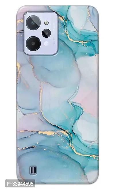 NDCOM For Realme C31 Back Cover Blue Marble Printed Hard Case-thumb0