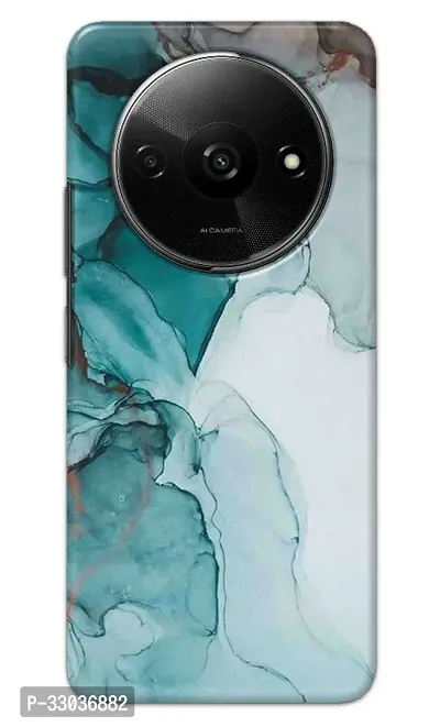 NDCOM For XIAOMI REDMI A3 2024 / POCO C61 Back Cover Blue Green Marble Printed Hard Case-thumb0