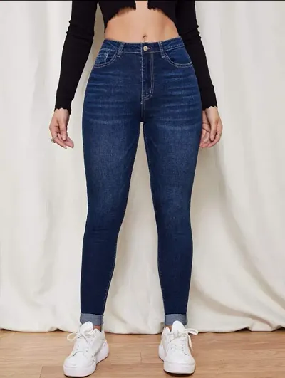 Stylish Solid Jeans For Women