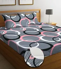 Classy Double Bed Fitted Bedsheet with Matching Pillow Cover-thumb2