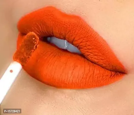 Matte Liquid Lipstick (Orange)-thumb4