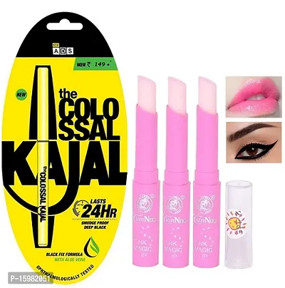 colossal black kajal with pink magic lip balm pack f 3