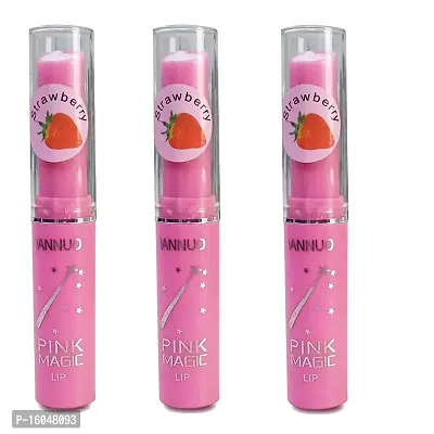 Color Changing Pink Magic Glossy Lip Balm Pack Of 3-thumb0