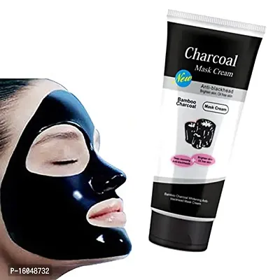 Charcoal Anti-Blackhead Mask Cream With Green Tea  Blackhead  Removal Face Mask-thumb0