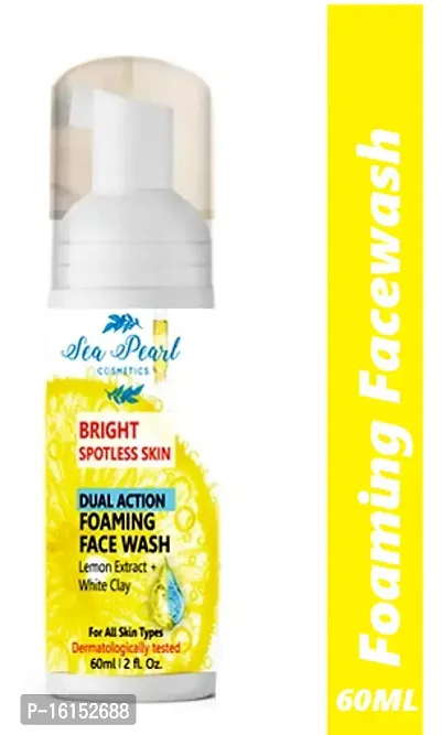 Sea Pearl  Whitening Blush  Glow Lemon Foaming Facewash with Vitamin C Face Wash -60ml-thumb0