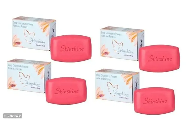 Skin Shine Anti Acne, White heads, Black Heads And Oily Skin Fairness Soap. (Pack of 4)
