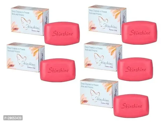 Skin Shine Anti Acne, White heads, Black Heads And Oily Skin Fairness Soap. (Pack of 5)
