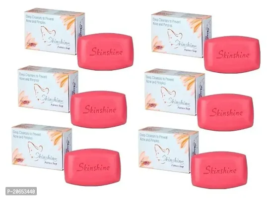Skin Shine Anti Acne, White heads, Black Heads And Oily Skin Fairness Soap. (Pack of 6)