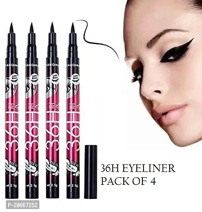 36H Black Waterproof Pen Liquid Eyeliner Pack Of  4