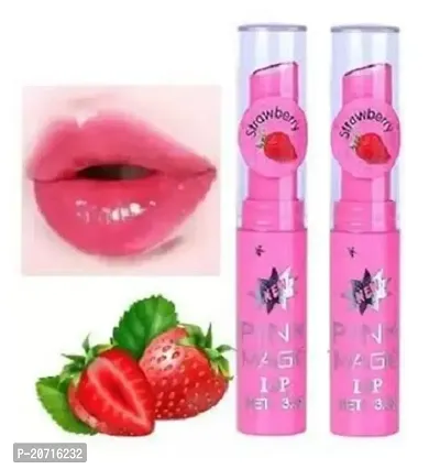 Pink Magic Lip Balm Strawberry Pack Of 2-thumb0