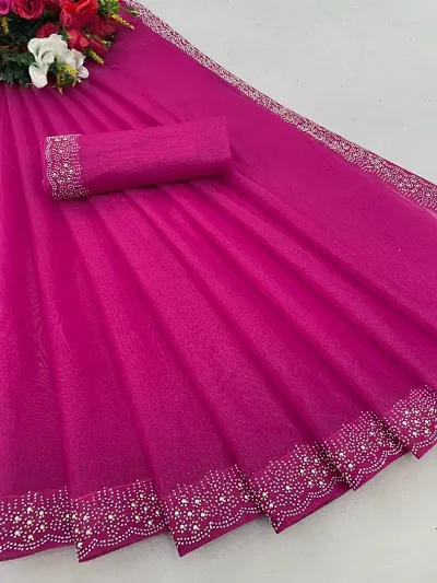 Must Have Organza Saree with Blouse piece 