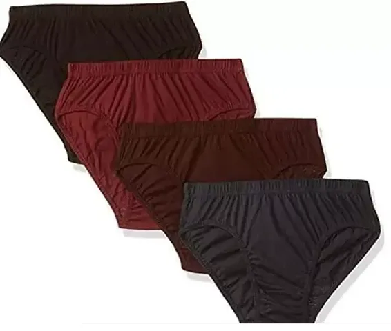 bhoiya,Women's Panty (Pack of 4) (90, Brawn)