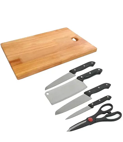 Wooden Chopping Board with Cutter