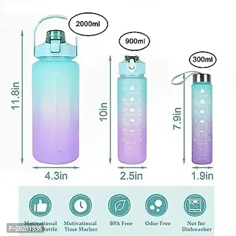 Pack Of 3 Water Bottle Unbreakable &amp; Leakproof