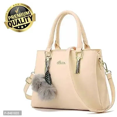 Classy PU Solid Handbags for Women-thumb0