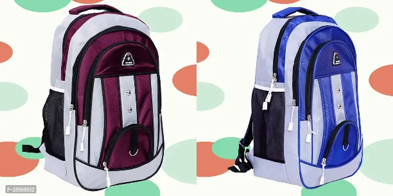 Combo Of 2 Trendy Water Resistant Backpack For Men And Women-thumb0