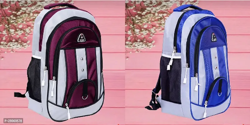 Combo Of 2 Trendy Water Resistant Backpack For Men And Women-thumb0