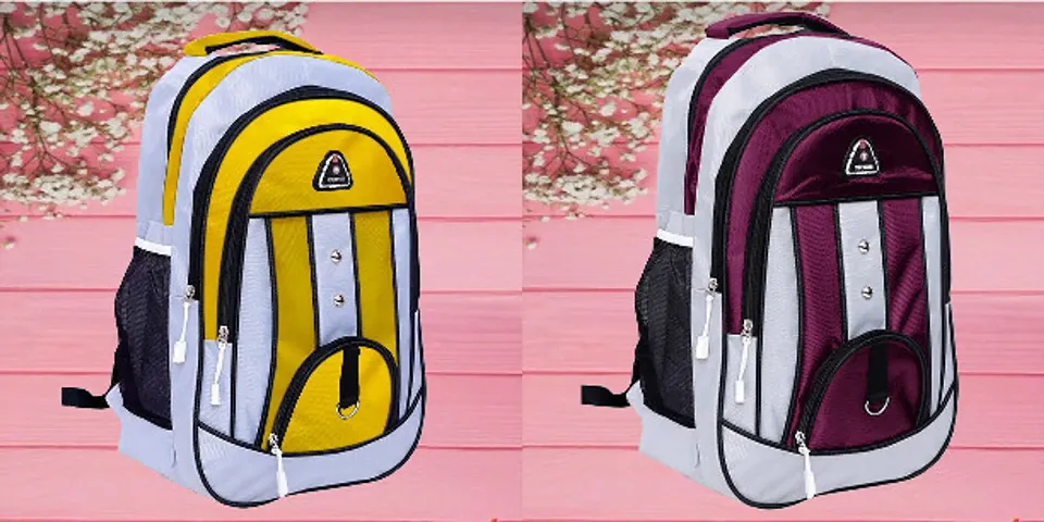 Combo Of 2 Trendy Water Resistant Backpack For Men And Women