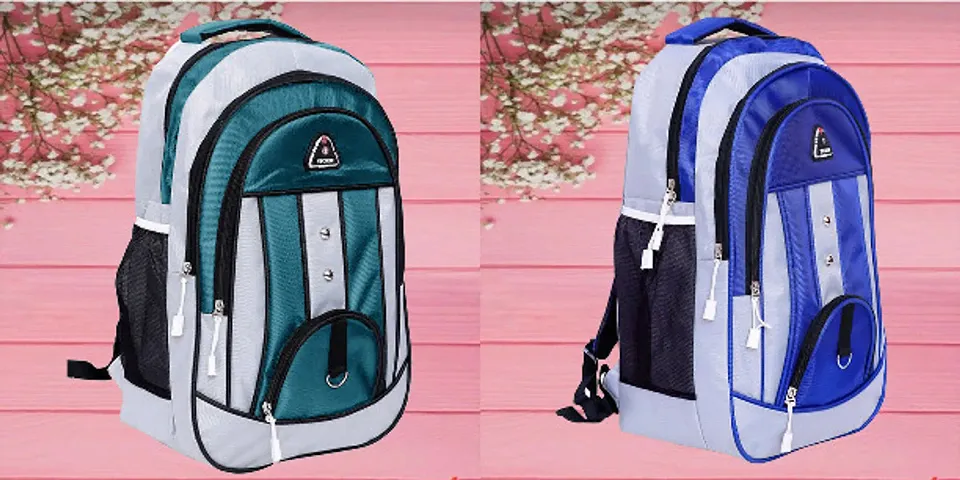 Combo Of 2 Trendy Water Resistant Backpack For Men And Women